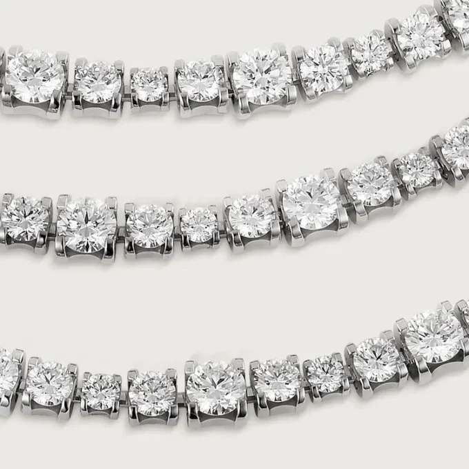 Collier Essential Lines – Or blanc, diamants – Cartier