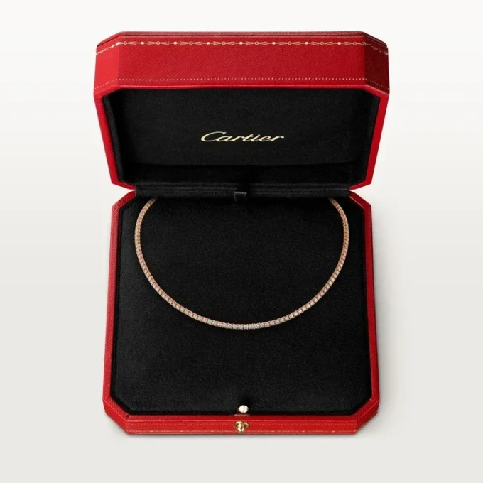 Collier Lignes Essentielles, diamants taille brillant
