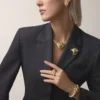 Collier Faune et Flore de Cartier, diamants jaunes, orange et bruns, pavé
