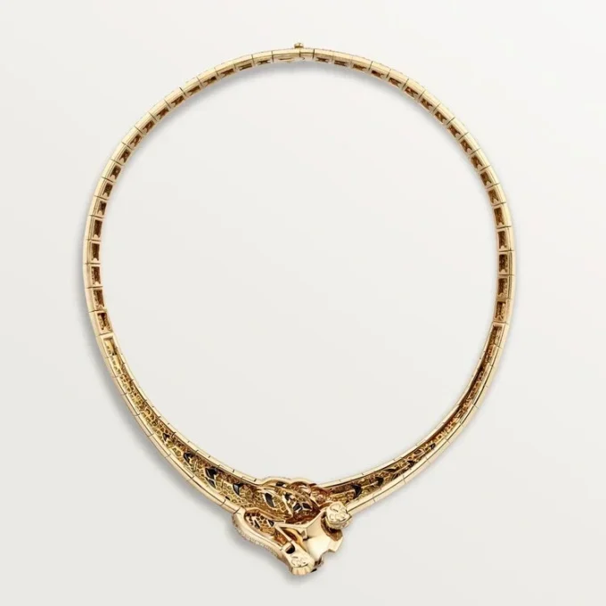 Collier Faune et Flore de Cartier, diamants jaunes, orange et bruns, pavé