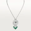 Collier Faune et Flore de Cartier, gouttes d&rsquo;émeraude, pavé