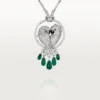 Collier Faune et Flore de Cartier, gouttes d&rsquo;émeraude, pavé