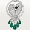 Collier Faune et Flore de Cartier, gouttes d&rsquo;émeraude, pavé