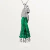 Collier Faune et Flore de Cartier, perles d&rsquo;émeraude, pavé