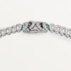 Collier Geometrie & Contrastes, chrysoprase, pavé