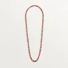 Collier Geometrie & Contrastes, corail, pavé