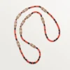 Collier Geometrie & Contrastes, corail, pavé