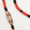 Collier Geometrie & Contrastes, corail, pavé