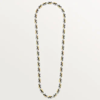 Collier Geometrie & Contrastes, onyx, polyvalent, pavé