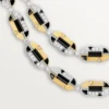 Collier Geometrie & Contrastes, onyx, polyvalent, pavé