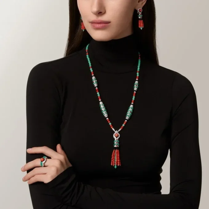 Collier Géométrie & Contrastes