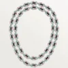 Collier Géométrie & Contrastes, chrysoprase, multi-positions, pavé