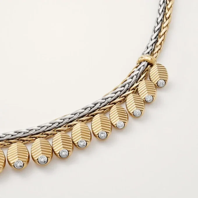 Collier Grain de Café, diamants
