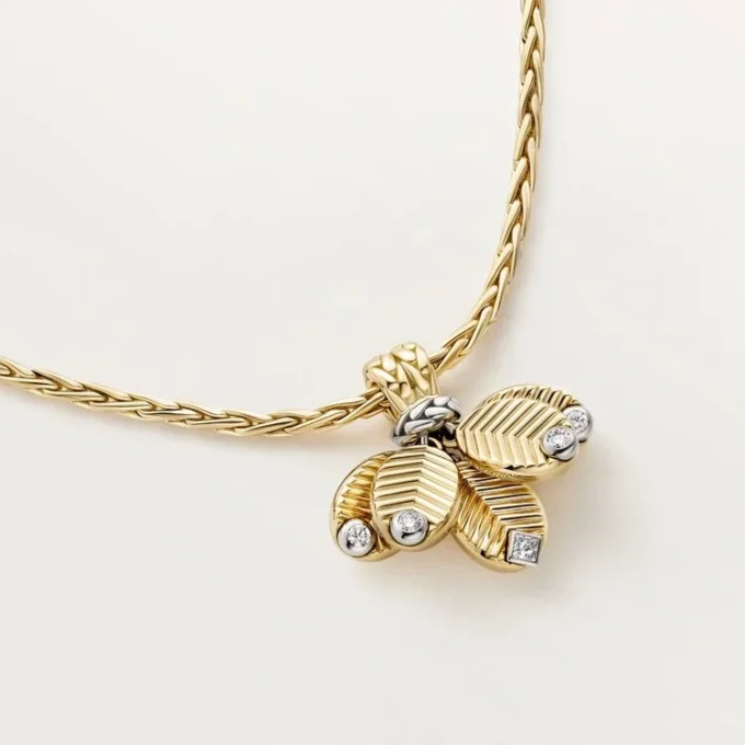 Collier Grain de Café, diamants