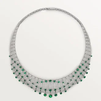 Collier « Le Voyage Recommence », émeraudes, pavé