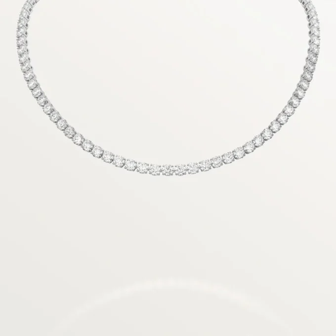 Collier Lignes Essentielles, diamants taille brillant