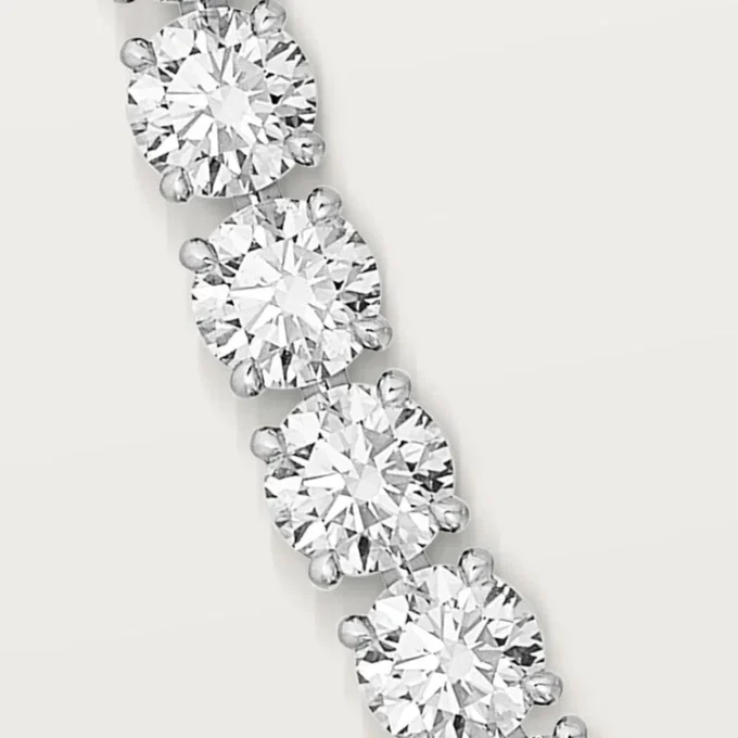 Collier Lignes Essentielles, diamants taille brillant