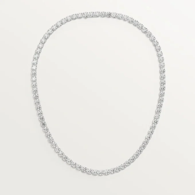 Collier Lignes Essentielles, diamants taille brillant