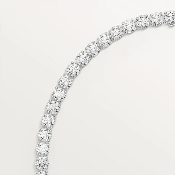 Collier Lignes Essentielles, diamants taille brillant