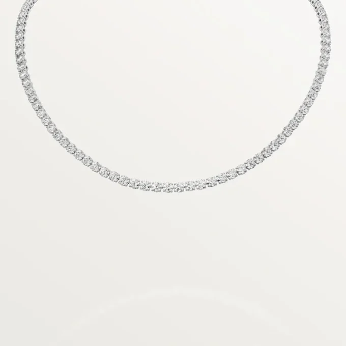 Collier Lignes Essentielles, diamants taille brillant