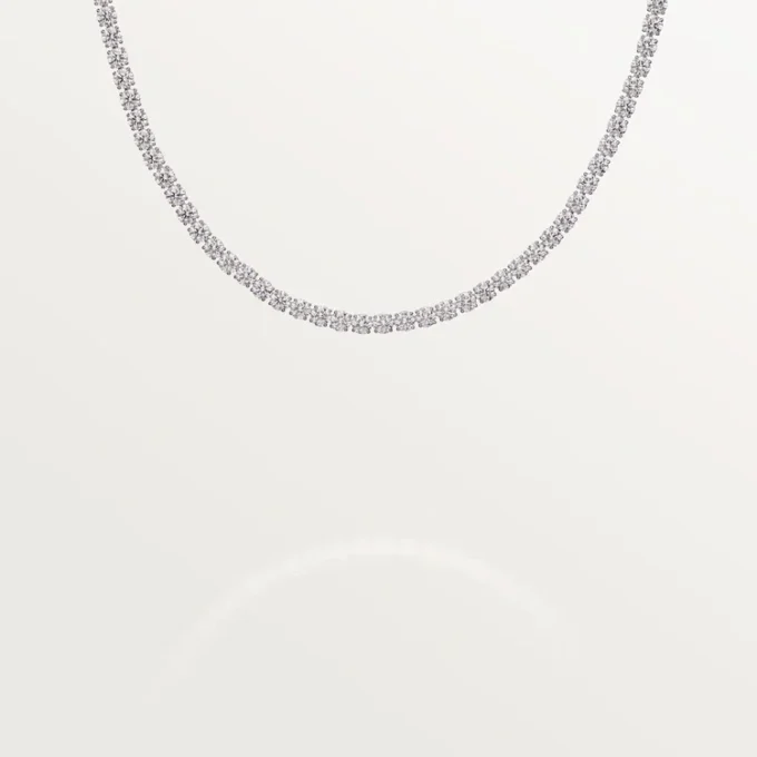 Collier Lignes Essentielles, diamants taille brillant