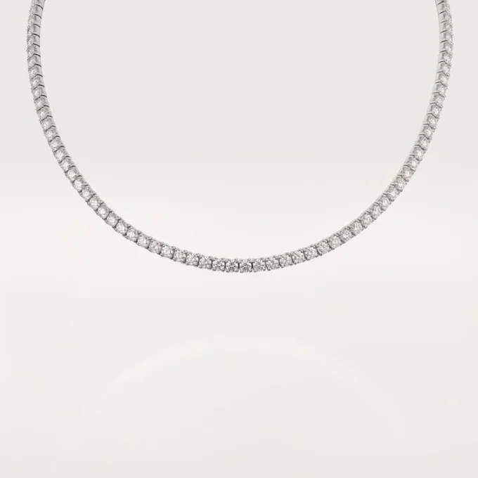 Collier Lignes Essentielles, diamants taille brillant