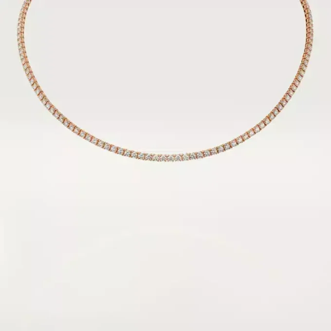 Collier Lignes Essentielles, diamants taille brillant