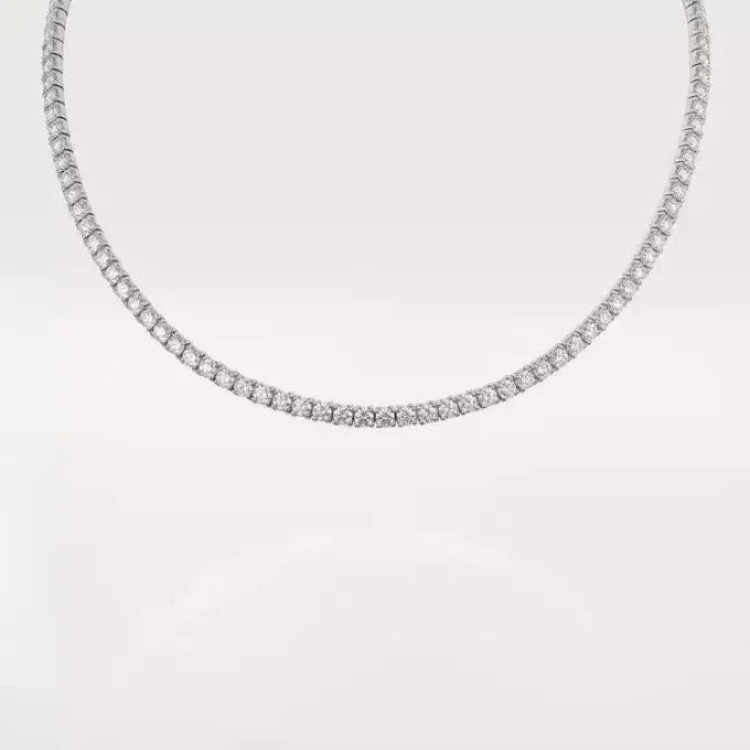 Collier Lignes Essentielles, diamants taille brillant