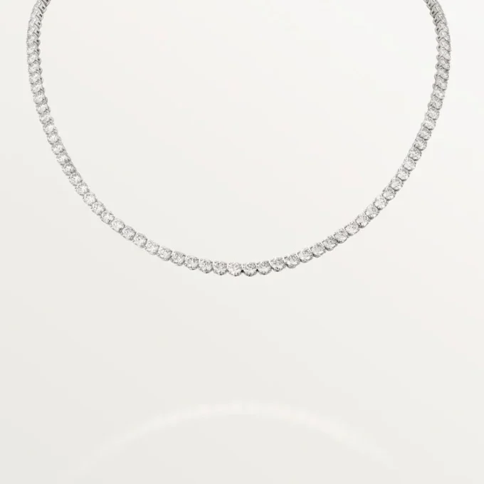 Collier Lignes Essentielles, diamants taille brillant