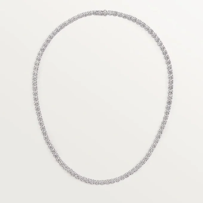 Collier Lignes Essentielles, diamants taille brillant