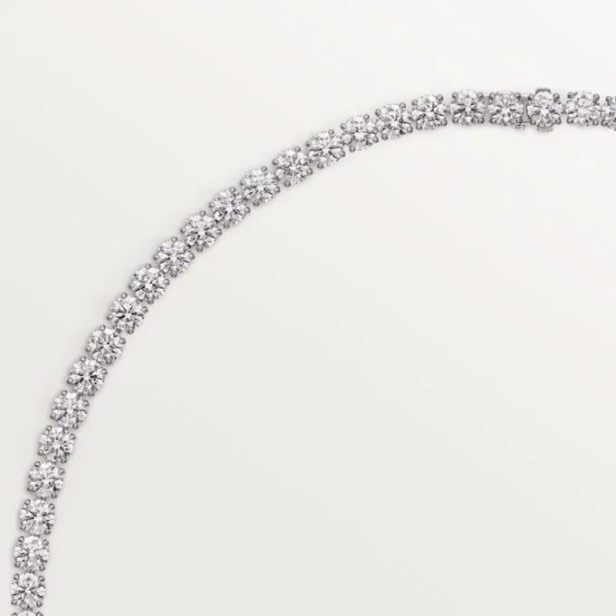 Collier Lignes Essentielles, diamants taille brillant