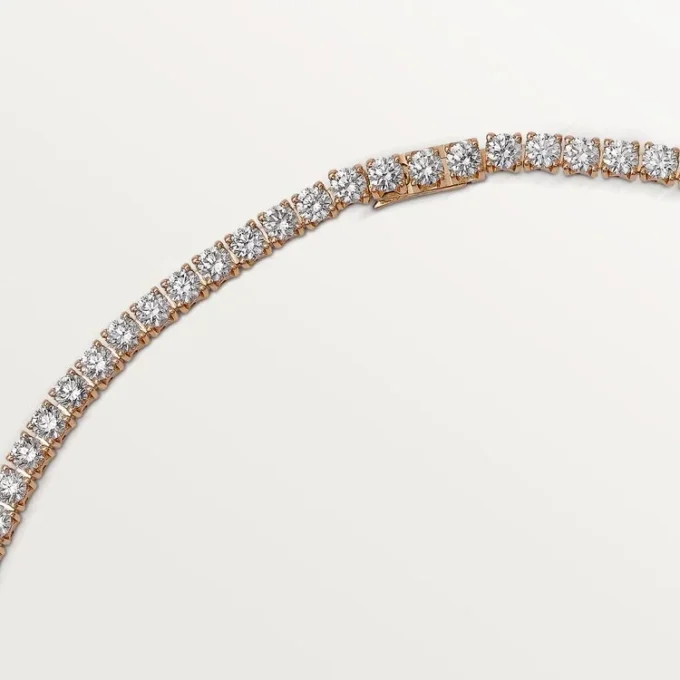 Collier Lignes Essentielles, diamants taille brillant