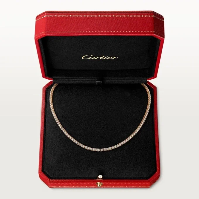 Collier Lignes Essentielles, diamants taille brillant