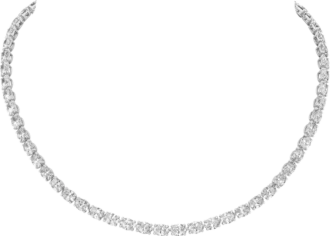 Collier Lignes Essentielles, diamants taille ovale