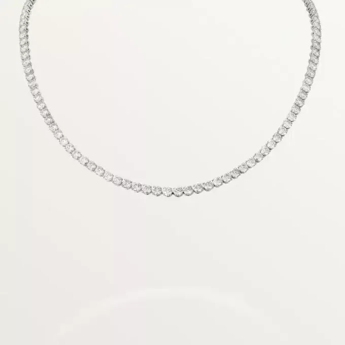 Collier Lignes Essentielles, diamants taille brillant