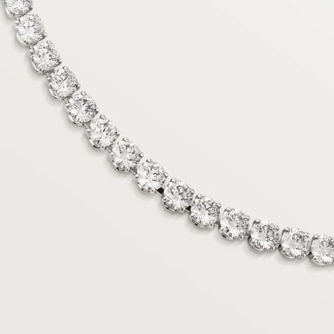 Collier Lignes Essentielles, diamants taille brillant