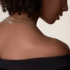Collier long Agrafe, semi-sertie