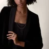 Collier long Agrafe, semi-sertie