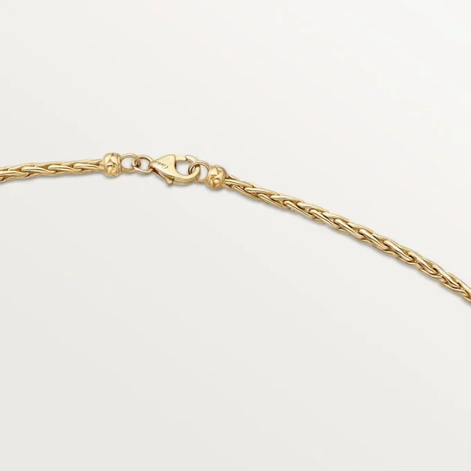 Collier long Grain de Café, diamants