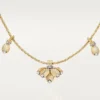 Collier long Grain de Café, diamants