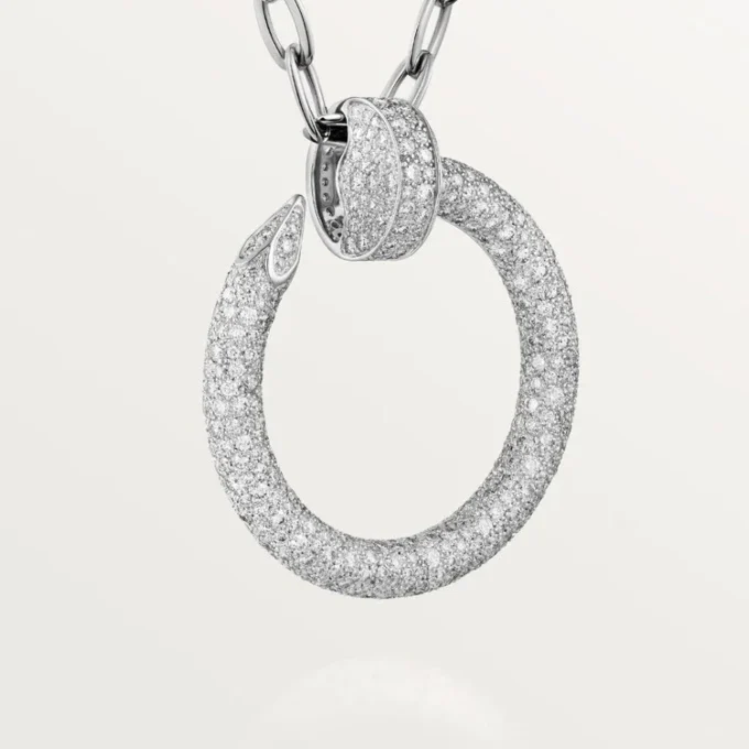 Collier long Juste Un Clou, multi-port, modèle extra-large, pavé