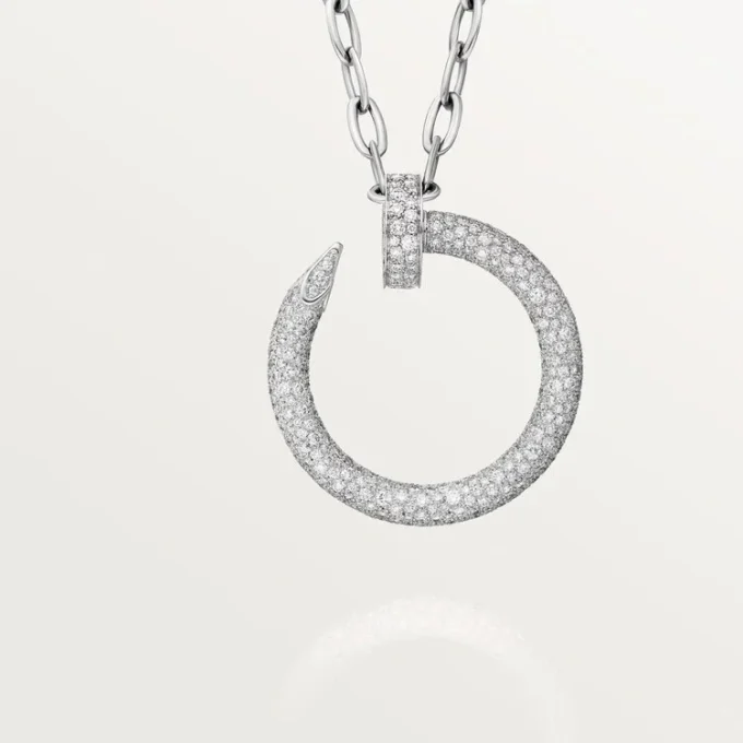 Collier long Juste Un Clou, multi-port, modèle extra-large, pavé