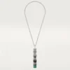 Collier long Panthère de Cartier, émeraude, multi-port, grand modèle, pavé