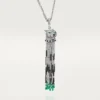 Collier long Panthère de Cartier, émeraude, multi-port, grand modèle, pavé