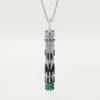 Collier long Panthère de Cartier, émeraude, multi-port, grand modèle, pavé