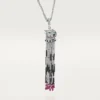 Collier long Panthère de Cartier, rubis, multi-port, grand modèle, pavé