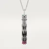 Collier long Panthère de Cartier, rubis, multi-port, grand modèle, pavé