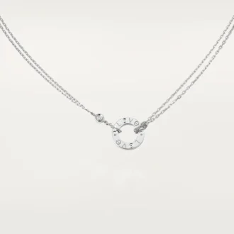 Collier Love, 2 diamants – Or blanc, Diamants – Cartier