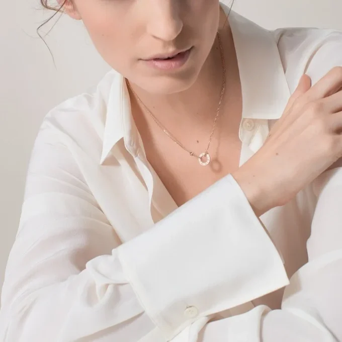 Collier Love, 2 diamants – Or rose, Diamants – Cartier