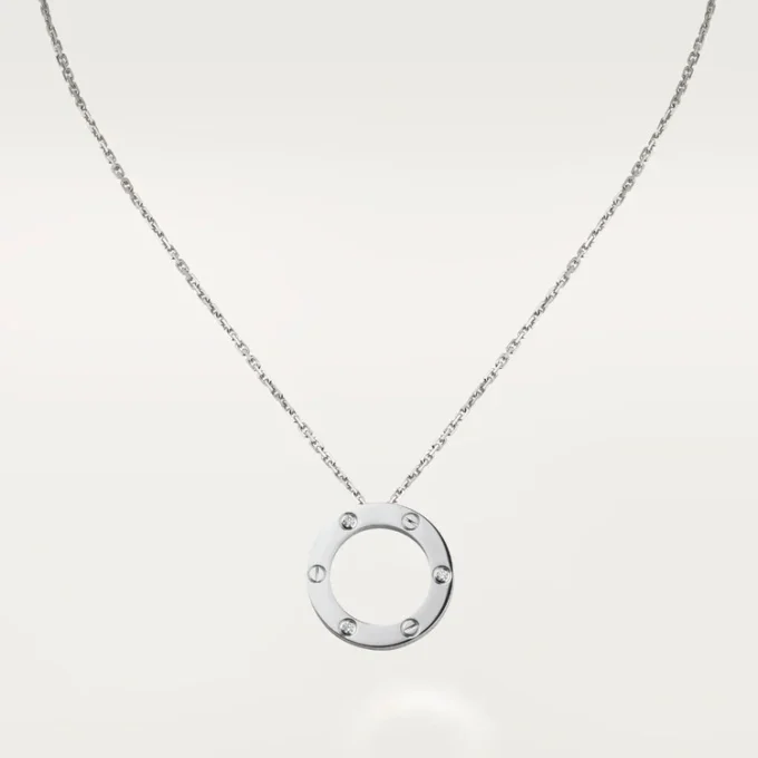Collier Love, 3 diamants – Or blanc, diamants – Cartier